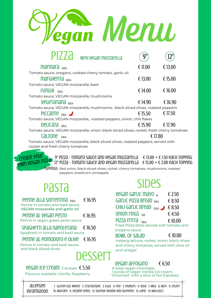 VEGAN PIZZA FOOD BLARNEY CORK